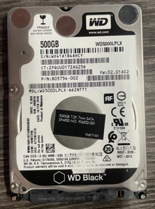 Western Digital 500GB 2.5" HDD WD5000LPLX-66ZNTT1 805754-002 SATA - Picture 1 of 3