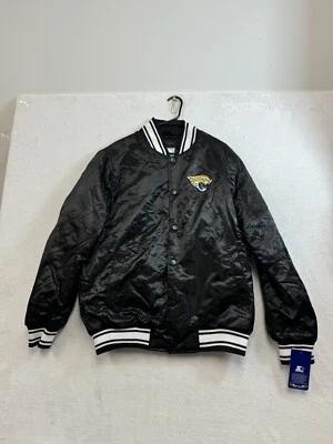Jacksonville Jaguars Starter Printed Team Logo Satin Varsity Full-Snap Jacket Lg - Image 1 of 4