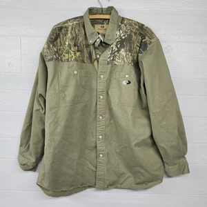 Mossy Oak Green Camouflage Camo Long Sleeve Buttonup Shirt Size XL - Picture 1 of 9