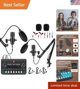 2025 Dual Microphone Audio Bundle - Pro Podcasting Kit for Gamers & Streamers - Picture 1 of 9