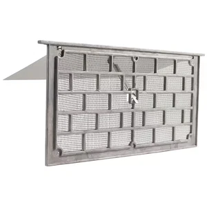 Fundamententlüfter 16x8 Aluminium Wandhalterung Grill Bildschirm Dämpfer Kriechraum - Bild 1 von 5
