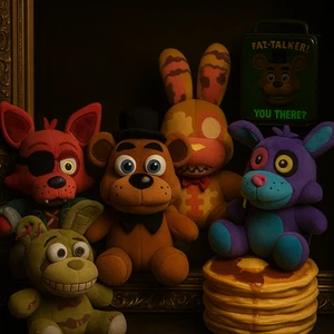 FNAF Plüsch 5 Stück - Funko + FuRyu - 8 Zoll Freddy Fazbear Foxy Bonnie Springtrap + 1 - Bild 1 von 15