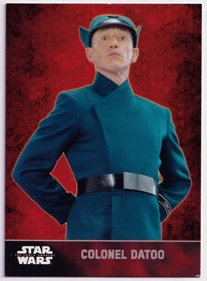 2015 Topps Star Wars The Force Awakens S1 #49 Colonel Datoo Platinum 1/1 - Image 1 of 3