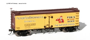 Atlas H0 6118-2 - 36´ Wood Reefer NADX / Peter Fox Brewing #4757, NEW & OVP - Picture 1 of 3