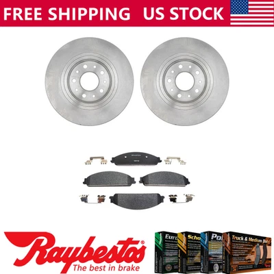 Rotores de freno delanteros + pastillas de freno de cerámica y accesorios para Ford Taurus 2008 Foto 1 de 4