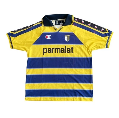 Vintage Champion Parma Calcio 1999/00 Home Football Kit (S) - Image 1 of 4