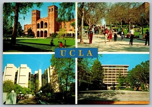 Postcard Westwood California UCLA University Multiview 4x6 Continental P2 - Picture 1 of 2