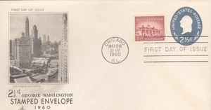 1960 First Day Stamped Envelope - Scott # U542 - Art Craft Cachet - Bild 1 von 1