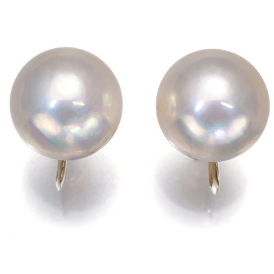 Auth TASAKI Earrings Mabe Pearl 13.6mm 14K 585 Yellow Gold  - Image 1 of 4