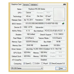 2GB DDR3 64Bit Low Profile Graphics Card Display PCIe Graphics Video Card - Picture 1 of 8