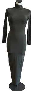 aritzia Women XS Olive turtleneck long midi contour dress EE - Picture 1 of 11