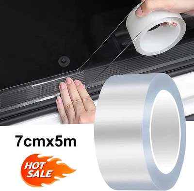 Accesorios Coche Placa Puerta Alféizar Rasguño_Cubierta Anti Arañazos Calcomanía Adhesiva Protector Foto 1 de 4