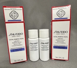 2 X Shiseido Vital Perfection LiftDefine Radiance Serum 7ml .23 oz X 2 = 14 ml - Picture 1 of 5