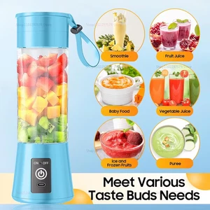 380Ml Portable Electric Juicer Smoothie Blender USB Rechargeable Food Processor - Picture 1 of 10