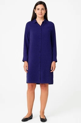 NEW Diane von Furstenberg Women's Button Down 100% Silk Shirt Dress DVF 2 - Image 1 of 4