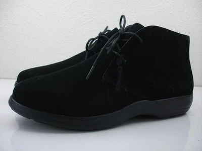 Women's 11 W Wide Dr. Comfort Cara Black Suede Leather Ankle Chukka Boots 38010 - Image 1 of 4