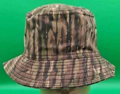 Sombrero de cubo vintage para hombre pequeño pesca caza camuflaje naranja reversible hecho en EE. UU. Foto 1 de 4