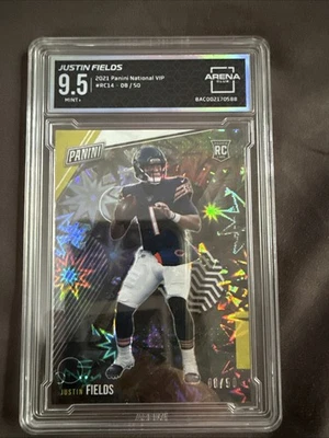 Justin Fields 2021 Panini National VIP #RC14- 08/50 Arena Club Graded 9.5 mint+ - Image 1 of 2