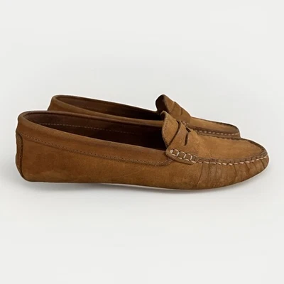 Mocasines de conducción Mercanti Fiorentini para mujer talla 7B de cuero tostado Foto 1 de 4