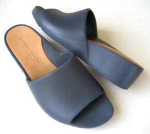 Gentle Souls Kenneth Cole Gisele Wedge Slide Blue Rubber Sandals Sz 7 NEW - Picture 1 of 7