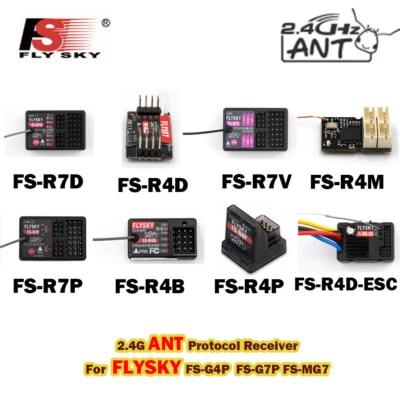 Flysky 2.4G ANT Protocol Receiver FS-R7V R7D R7P R4P R4D R4M R4D-ESC For FS-G7P - Image 1 of 4
