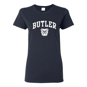 Butler University Bulldogs Arch Logo Womens T-Shirt - Navy - Picture 1 of 6