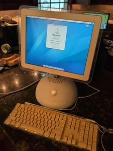 Vintage Apple iMac G4 17" Flachbildschirm Tastatur & Maus läuft - Bild 1 von 10