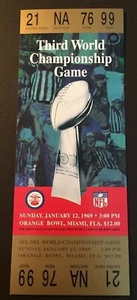 New York Jets Super Bowl III reprint ticket vs Baltimore Colts -Coca-Cola - Picture 1 of 2