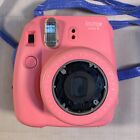 Fujifilm Instax Mini 9 Instant Camera Pink - Works Fine - Missing Lens Faceplate