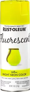 Rust-Oleum Specialty Fluorescent Spray Paint 11 Oz Yellow - Picture 1 of 6
