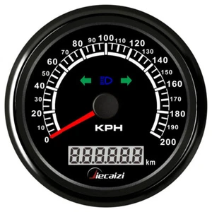 Jiecaizi 85MM 200KM/H GPS Speedometer Odo with Left Right and High Beam Blue Led - Bild 1 von 7