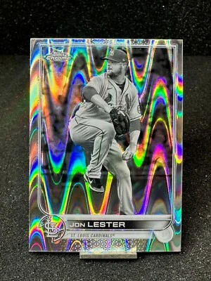 2022 Topps Chrome Sonic  JON LESTER  #187  Black & White RayWave - Image 1 of 2