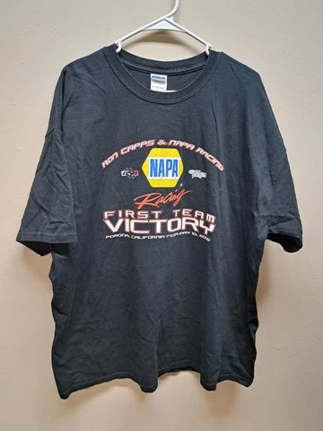 NHRA Ron Capps First Team Victory Pomona CA 2009 Napa Racing Men's T-Shirt XXL Cover