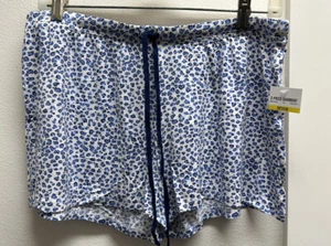 Blau-weiße Schlafshorts Größe Medium NEU ETIKETT Gepardenmuster - Bild 1 von 5