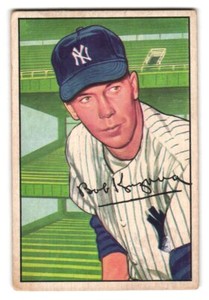 Bob Kuzava 1952 Bowman Vintage Baseball Card #233 NY Yankees High # VG