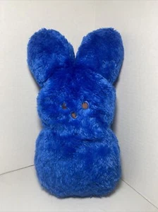 Large Blue Marshmallow Peep Bunny Rabbit Plush 17" - 18" Easter - Picture 1 of 9
