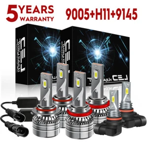 For Acura MDX 2004 2005 2006 6000K Bright LED Headlights + Fog Lights Bulbs Kit - Picture 1 of 16