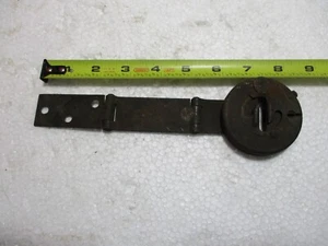 Prouty Lock ??? Unique Antique Primitive Iron Barn Door Trunk Hinged - Picture 1 of 8