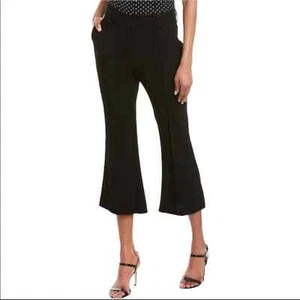 Allen Schwartz Hayden Black Crepe Crop Flare Dress Pants Size 0 - Picture 1 of 12