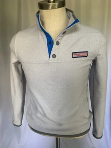 Vineyard Vines Boys Polar Fleece Pullover Sweatshirt Grey, Large - Picture 1 of 10