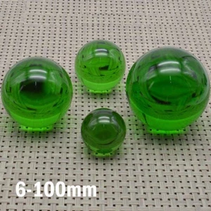 Green Crystal Glass Beads Marbles 6-100mm Decorative Sphere Glass Balls - Picture 1 of 4