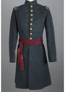 Neuf manteau de laine homme gris foncé capitaine de l'Union de la guerre civile en laine d'infanterie livraison rapide