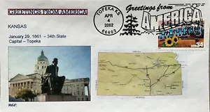 BGC 3576 Saludo desde América - Capitolio del Estado de Kansas Topeka - Imagen 1 de 1