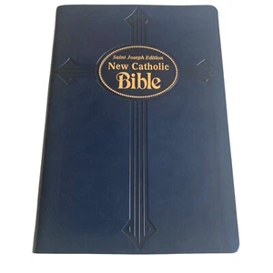 St. Joseph Edition New Catholic Bible LARGE Print RED Letter Gift Edition Blue - Picture 1 of 24