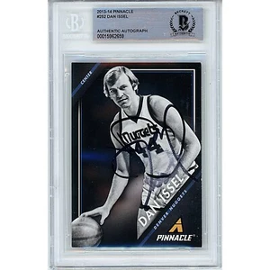 2013-14 Pinnacle #252 Dan Issel Signed Card AUTO Beckett BAS Slabbed Nuggets - Picture 1 of 5