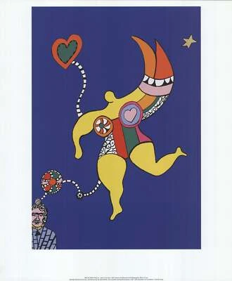 NIKI DE SAINT PHALLE Jean in my Heart 23" x 19" Mixed Media 2011 Foto 1 de 4