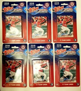 (6er Set) 2018 Topps Factory Sealed Team Set - 17 Karten - Washington Nationals - Bild 1 von 2