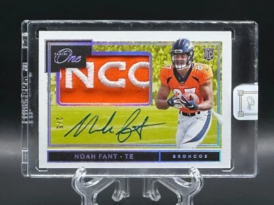 Noah Fant 2019 Panini One Rookie Patch Auto Platinum /5 RC RPA Broncos Bengals - Image 1 of 4