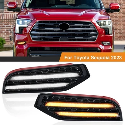 For Toyota Sequoia 2023 2024 DRL LED Daytime Runing Light Turn Signal Fog Lights - Image 1 of 4