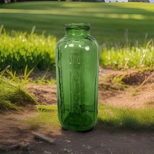 Barattolo bottiglia frigorifero succo acqua 40 oz vetro verde ancoraggio vintage - Foto 1 di 6